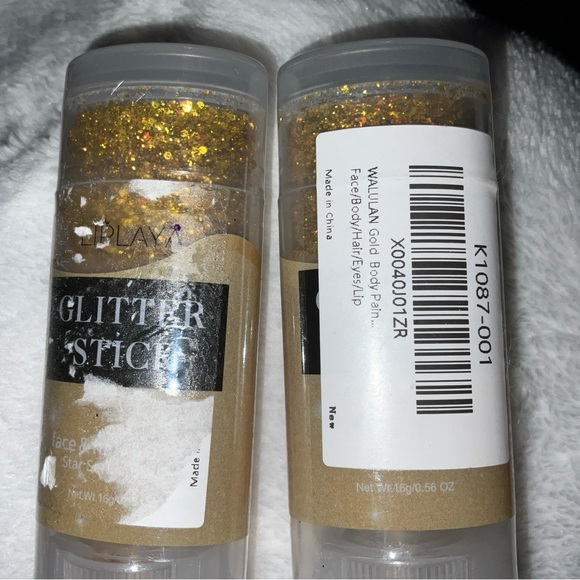 Gold Face Glitter Stick,Sparkling Sequins Holographic Makeup Glitter Stick Set 2 - Picture 3 of 16
